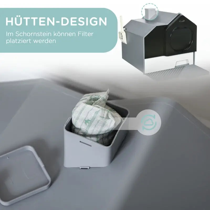 PawHut Katzentoilette im niedlichen Design