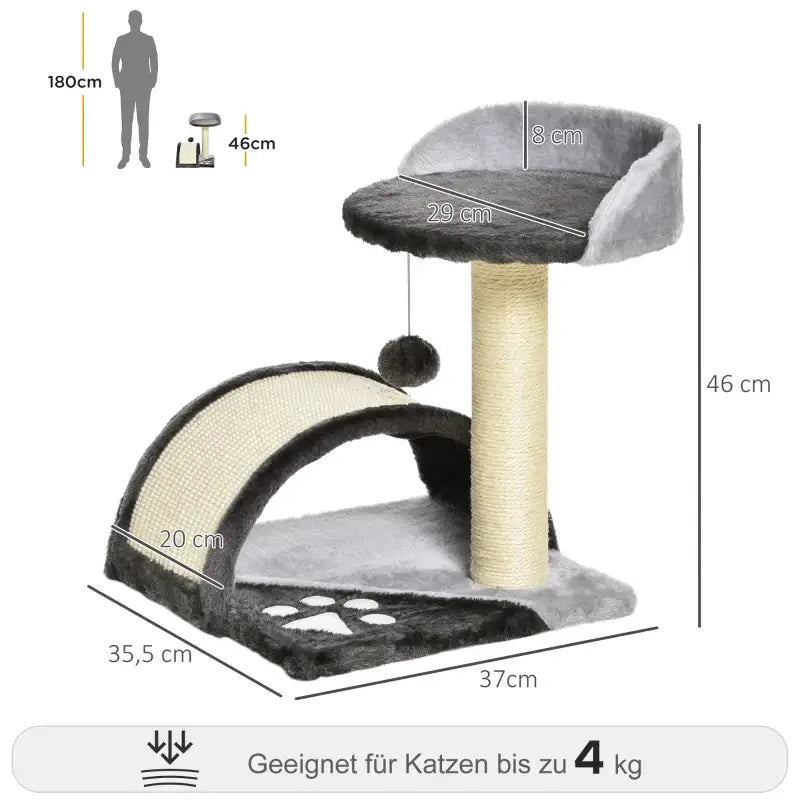 PawHut Kratzbaum Katzenbaum — Schwarz