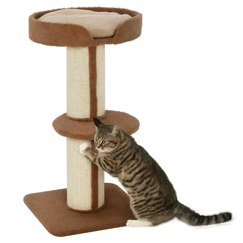 PawHut Kratzbaum Katzenturm 91 cm — Braun