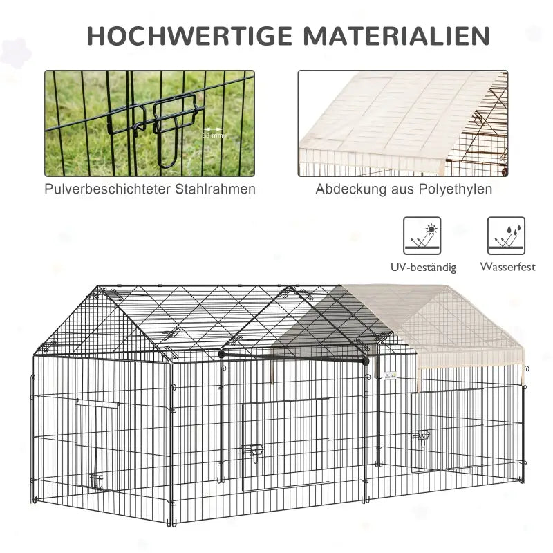 PawHut Laufgitter für Kleintiere