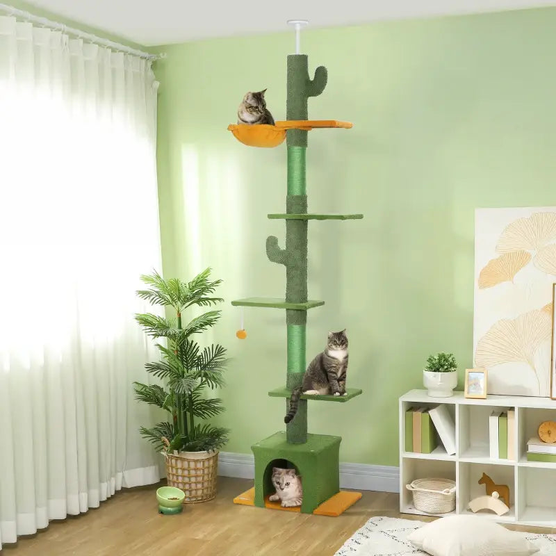 PawHut Höhenverstellbarer Kratzbaum 230-275 cm — Groß