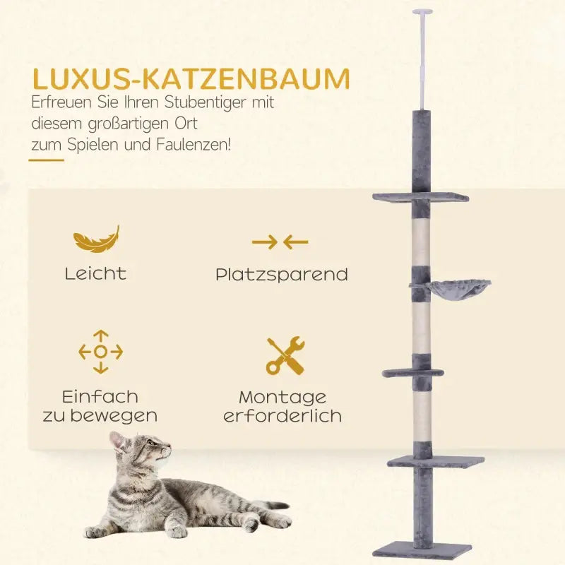 PawHut Kratzbaum Deckenhoch höhenverstellbar