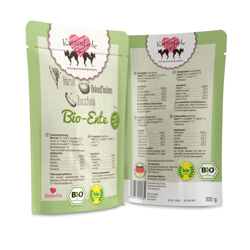 Bio-Ente mit Bio-Zucchini — 15x100g