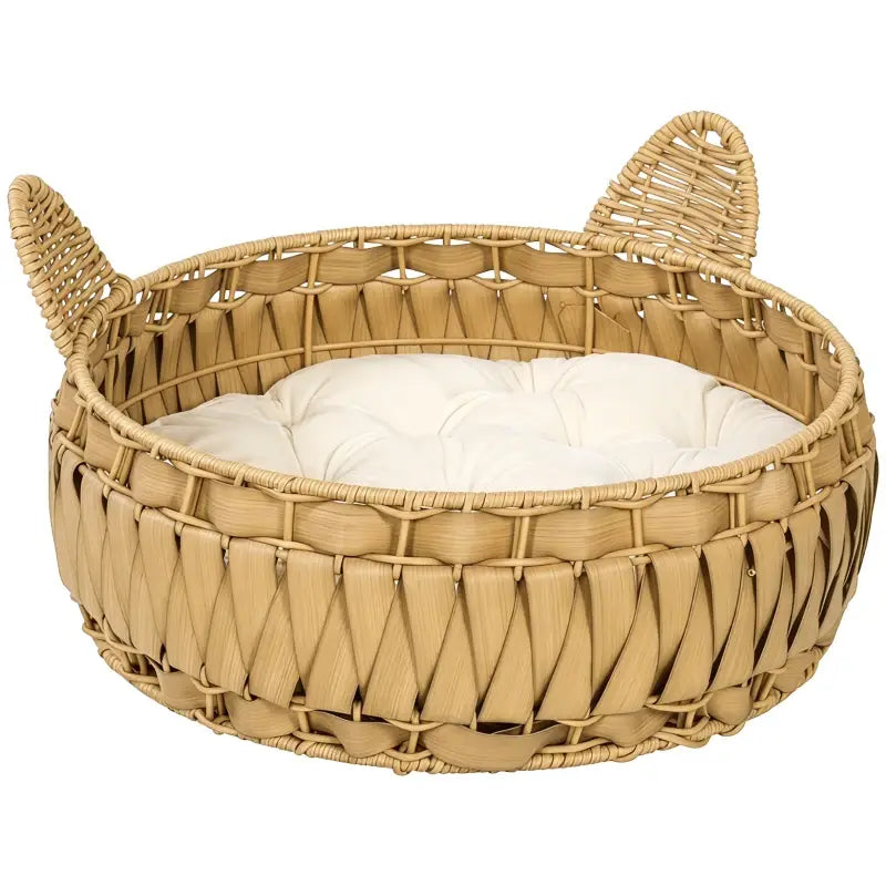 PawHut Katzenbett Rattan Katzenhöhle