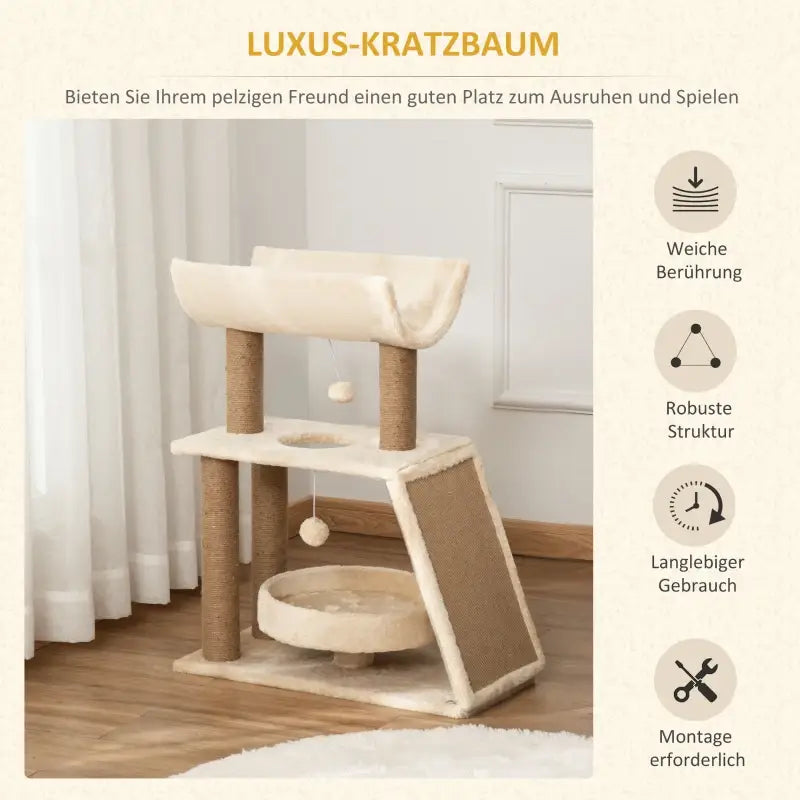 PawHut Kratzbaum Katzenbaum, inkl. Spielzeug