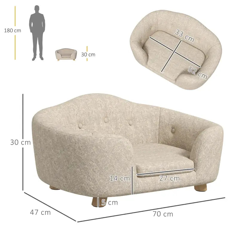 PawHut Haustiersofa Hundematte — Grau