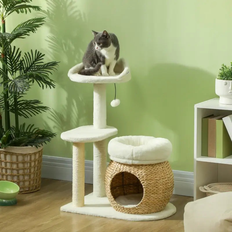 PawHut Kratzbaum mit Katzenhöhle