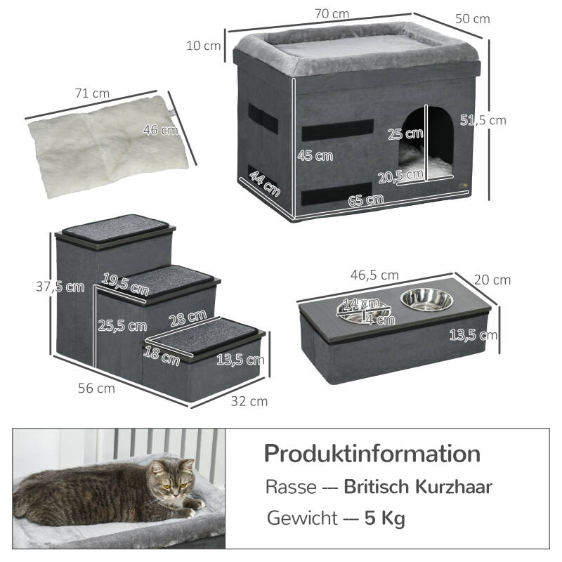 PawHut Katzenhaus Katzenhütte