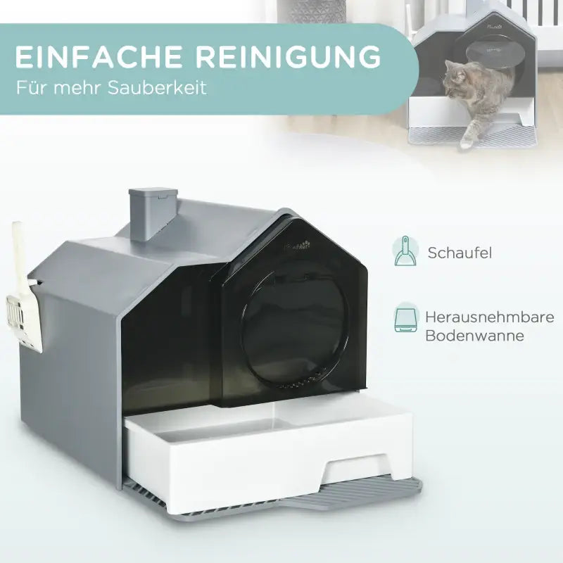 PawHut Katzentoilette im niedlichen Design
