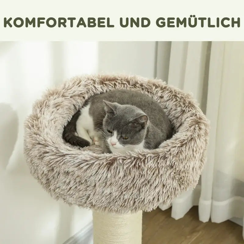 PawHut Katzenbaum, 87 cm, Katzenturm mit dickem Kratzpfosten