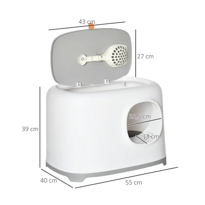 PawHut Katzenklo mit Deckel Katzentoilette