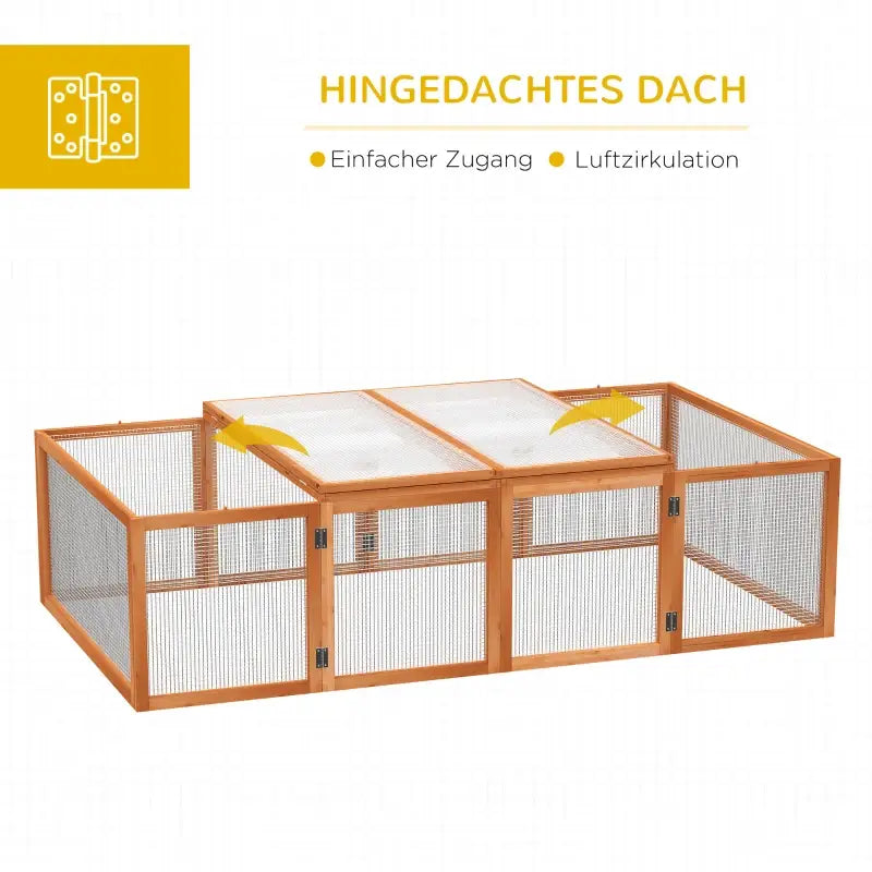 PawHut Hasenstall Kaninchenstall aus Holz