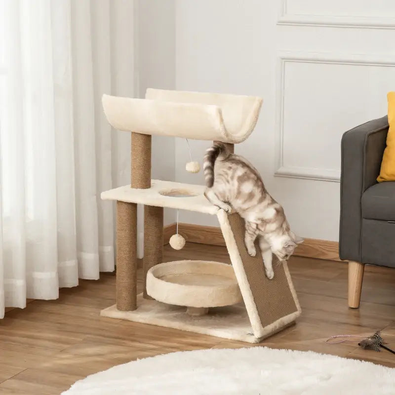PawHut Kratzbaum Katzenbaum, inkl. Spielzeug