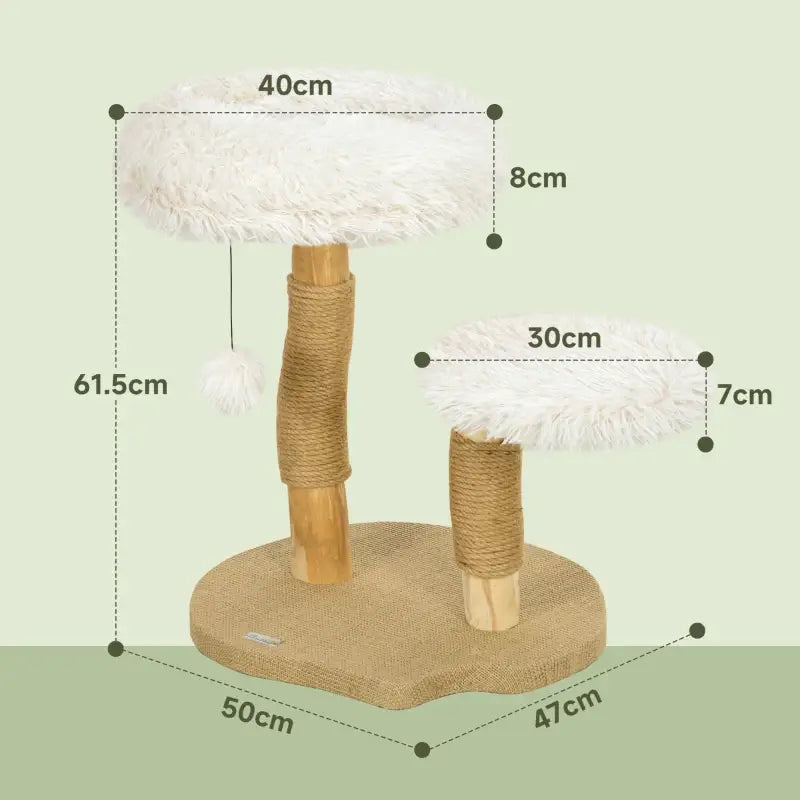PawHut Katzenbaum, 61,5 cm, mit Katzenbett