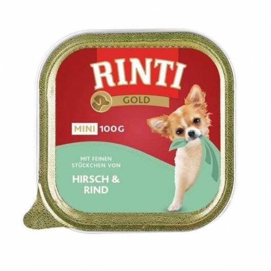 16 x RINTI Gold mini 100g — Rind & Perlhuhn